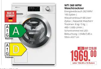 Hirsch und Ille Miele wti 360 wpm waschtrockner Angebot
