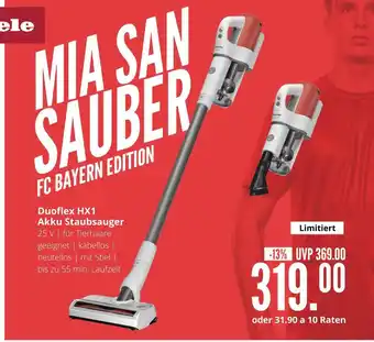 Hirsch und Ille Miele duoflex hx1 akku staubsauger fc bayern edition Angebot