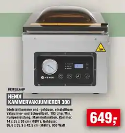 Handelshof HENDI KAMMERVAKUUMIERER 300 Angebot