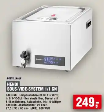 Handelshof HENDI SOUS-VIDE-SYSTEM 1/1 GN Angebot