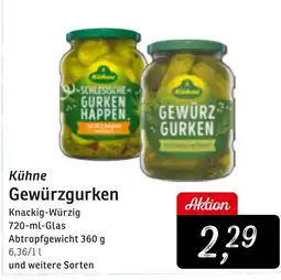 KONSUM Kühne Gewürzgurken Angebot