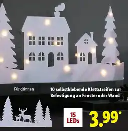 Lidl Livarno Home Fensterbild mit LED-Lichterkette Angebot