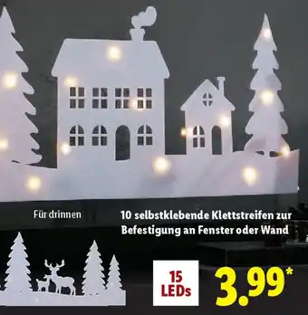 Lidl Livarno Home Fensterbild mit LED-Lichterkette Angebot