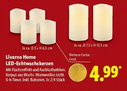 Lidl Livarno Home LED-Echtwachskerzen Angebot