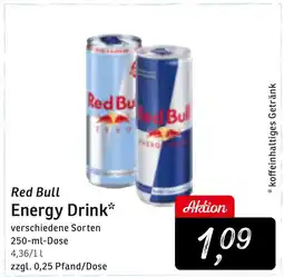 KONSUM Red Bull Energy Drink Angebot