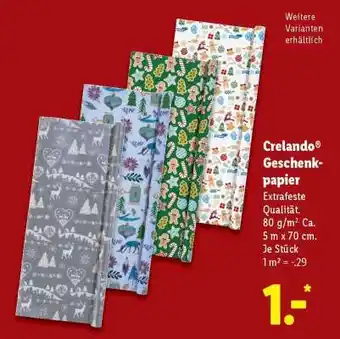 Lidl crelando Geschenkpapier Angebot