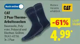 Lidl CAT 2 Paar Thermo-Arbeitssocken Angebot