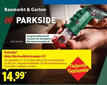 Lidl Parkside Akku-Wechselbitschrauber 4 V Angebot