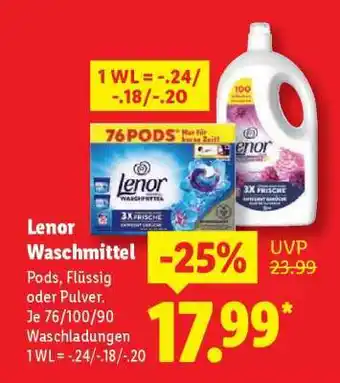 Lidl Lenor Waschmittel Angebot