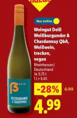 Lidl Weingut Deiß Weißburgunder & Chardonnay QbA Angebot