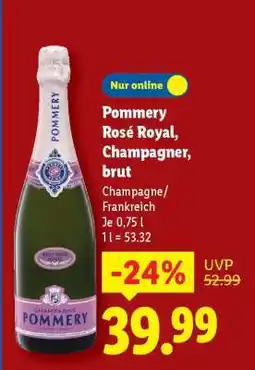 Lidl Pommery Rosé Royal, Champagner, brut Angebot
