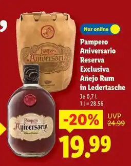 Lidl Pampero Aniversario Reserva Exclusiva Añejo Rum in Ledertasche Angebot