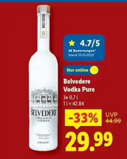Lidl Belvedere Vodka Pure Angebot