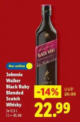 Lidl Johnnie Walker Black Ruby Blended Scotch Whisky Angebot