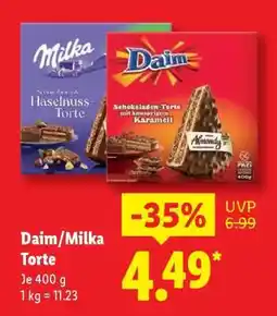 Lidl Daim/ Milka Torte Angebot