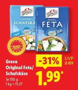 Lidl Greco Original Feta/Schafskäse Angebot