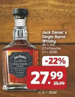 Famila Nord Ost Jack Daniel's Single Barrel Whisky Angebot