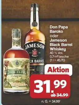 Famila Nord Ost Don Papa Baroko oder Jameson Black Barrel Whiskey Angebot