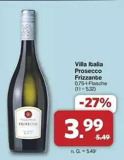 Famila Nord Ost Villa Italia Prosecco Frizzante Angebot