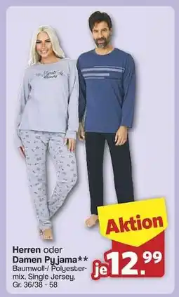 Famila Nord Ost Herren oder Damen Pyjama Angebot