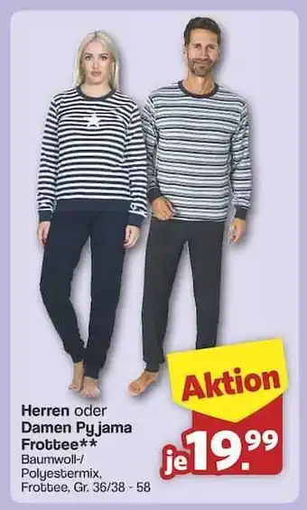 Famila Nord Ost Herren oder Damen Pyjama Frottee Angebot