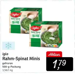 KONSUM iglo Rahm-Spinat Minis Angebot