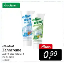 KONSUM elkadent Zahncreme Angebot