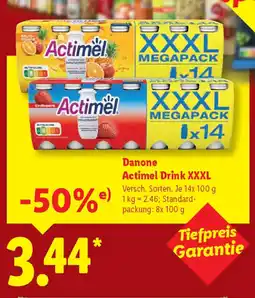 Lidl Danone Actimel Drink XXXL Angebot
