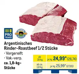 METRO Argentinisches Rinder-Roastbeef 1/2 Stücke Angebot