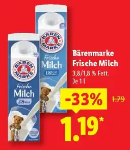 Lidl Bärenmarke Frische Milch Angebot