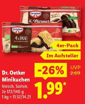 Lidl Dr. Oetker Minikuchen Angebot