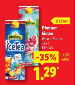 Lidl Pfanner Eistee Angebot
