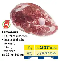 METRO ASHLEY Lamm Lammkeule Angebot
