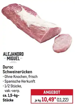 METRO ALEJANDRO MIGUEL Duroc Schweinerücken Angebot