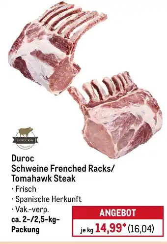METRO Duroc Schweine Frenched Racks/ Tomahawk Steak Angebot