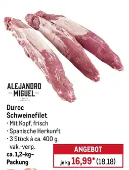 METRO ALEJANDRO MIGUEL Duroc Schweinefilet Angebot