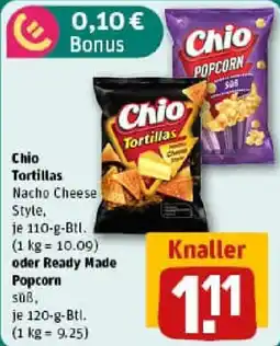 REWE Chio Tortillas oder Ready Made Popcorn Angebot