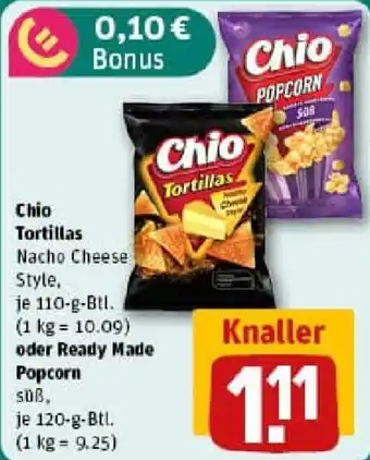 REWE Chio Tortillas oder Ready Made Popcorn Angebot