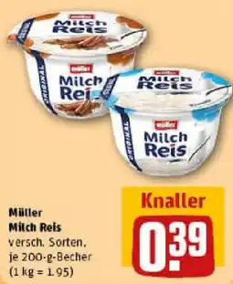 REWE Müller Milch Reis Angebot