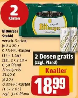 REWE Bitburger Stubbi Angebot