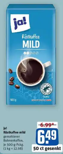 REWE ja! Röstkaffee mild Angebot
