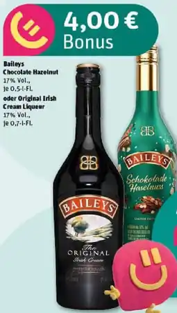 REWE Baileys Chocolate Hazelnut oder Original Irish Cream Liqueur Angebot