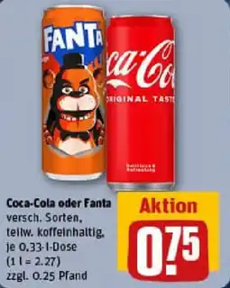 REWE Coca-Cola oder Fanta Angebot