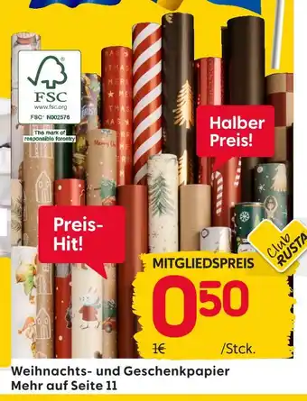 Rusta Weihnachts- und geschenkpapier Angebot