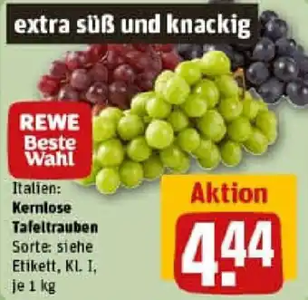 REWE Kernlose Tafeltrauben Angebot