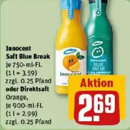 REWE Innocent Saft Blue Break oder Direktsaft Angebot