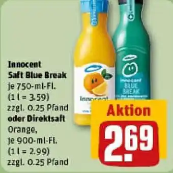 REWE Innocent Saft Blue Break oder Direktsaft Angebot