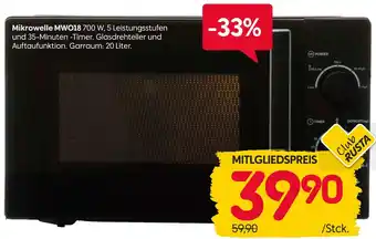 Rusta Mikrowelle mwo18 Angebot