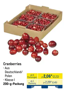 METRO Cranberries Angebot