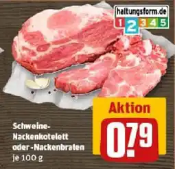 REWE Schweine- Nackenkotelett oder -Nackenbraten Angebot